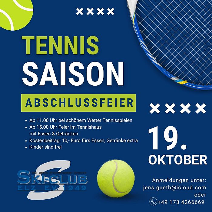 Tennis Saison Abschlussfeier 